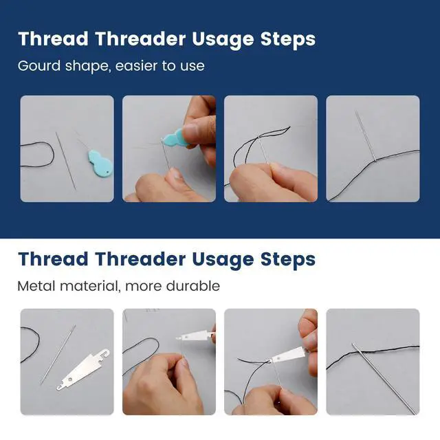 Alt view image 5 of 7 - TLKKUE Sewing Kit for Adults, Steel Needles for Hand Sewing, 40 Pcs Sewing Kit with Sewing Needles Storage Bag Threads Thimbles Seam Rippers for Repair Clothing(6-Color Upholstery Thread)