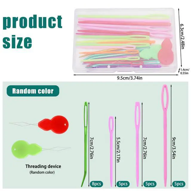 Alt view image 2 of 7 - Bupete 25 Pcs Yarn Needles Set, Metal Tapestry Needle, Crochet Needles for Yarn, Large Eye Sewing Needles, Curved Darning Needles, Knitting Needles for Sewing, Knitting, Crochet