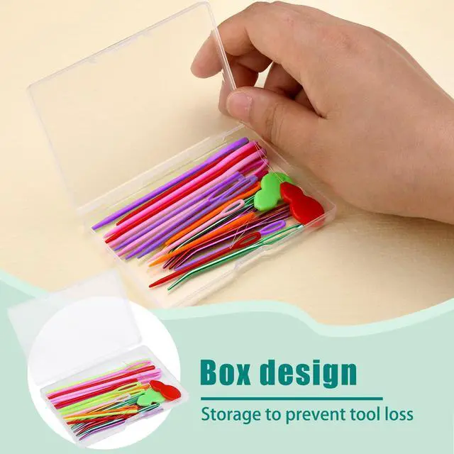 Alt view image 6 of 7 - Bupete 25 Pcs Yarn Needles Set, Metal Tapestry Needle, Crochet Needles for Yarn, Large Eye Sewing Needles, Curved Darning Needles, Knitting Needles for Sewing, Knitting, Crochet