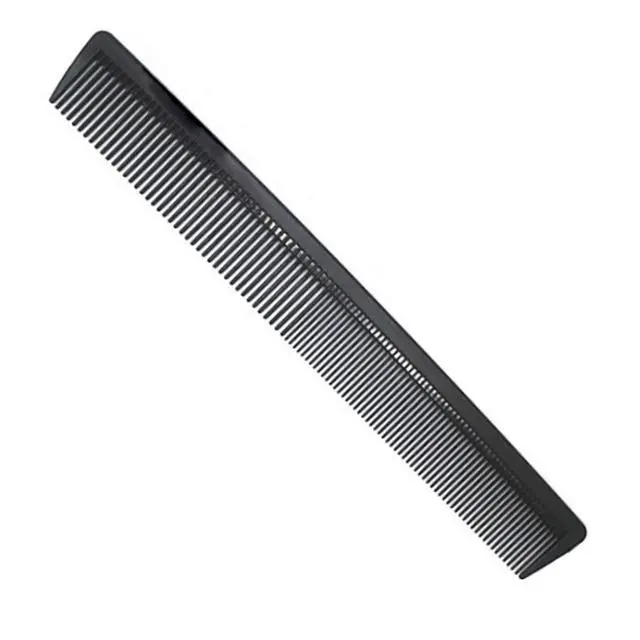 Alt view image 7 of 7 - Professional Black Carbon Fiber Teasing Comb, Fine and Wide Tooth Hair Barber Comb For All Hair Types