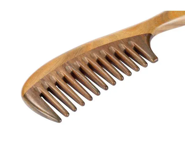Alt view image 6 of 6 - Louise Maelys Wooden Wide Tooth Hair Comb for Curly Detangling Sandalwood