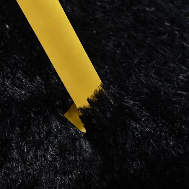 Alt view image 3 of 7 - Quntue Small Black Area Rug, 2x3 Rug for Bedroom Shaggy Throw Rugs for Dorm Rug, Soft Shag Carpet for Kids Room, Plush Comfy Fluffy Bedside Rug for Home Decor Aesthetic