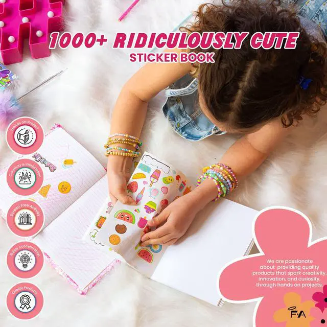 Alt view image 6 of 7 - Fashion Angels 1000+ Ridiculously Cute Stickers for Kids - Fun Craft Stickers for Scrapbooks, Planners, Gifts and Rewards, 40-Page Sticker Book for Kids Ages 6+ and Up