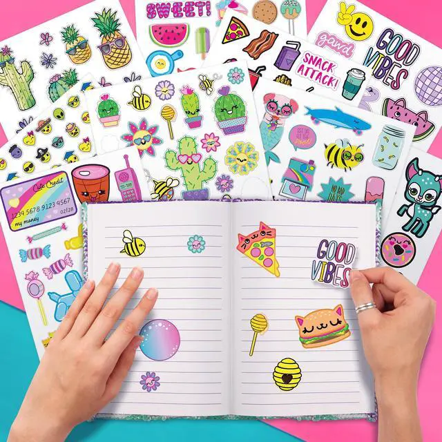 Alt view image 4 of 7 - Fashion Angels 1000+ Ridiculously Cute Stickers for Kids - Fun Craft Stickers for Scrapbooks, Planners, Gifts and Rewards, 40-Page Sticker Book for Kids Ages 6+ and Up