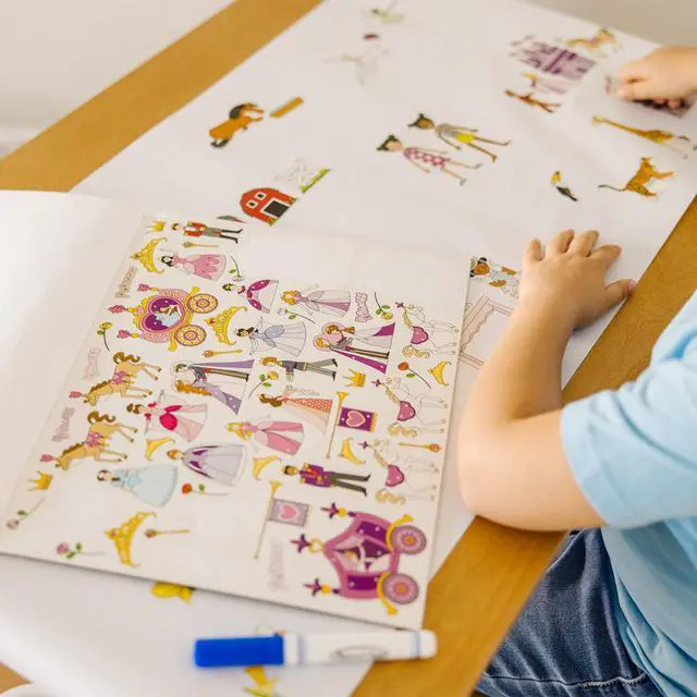 Alt view image 2 of 6 - Melissa & Doug Sticker Collection Book: Princesses, Tea Party, Animals, and More - 500+ Stickers - FSC Certified