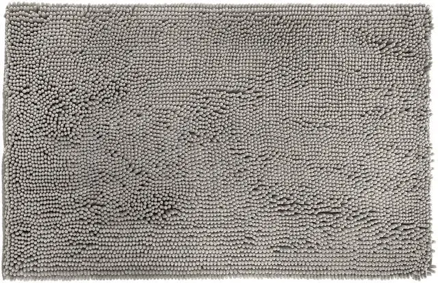 Alt view image 3 of 6 - Amazon Basics Platinum Bathroom Rug Mat, Ultra Absorbent Plush Shag, Non-Slip, Quick Drying, Machine Washable, 21" x 34"