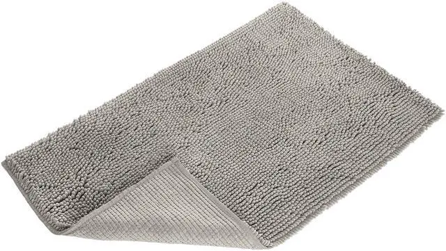 Alt view image 4 of 6 - Amazon Basics Platinum Bathroom Rug Mat, Ultra Absorbent Plush Shag, Non-Slip, Quick Drying, Machine Washable, 21" x 34"