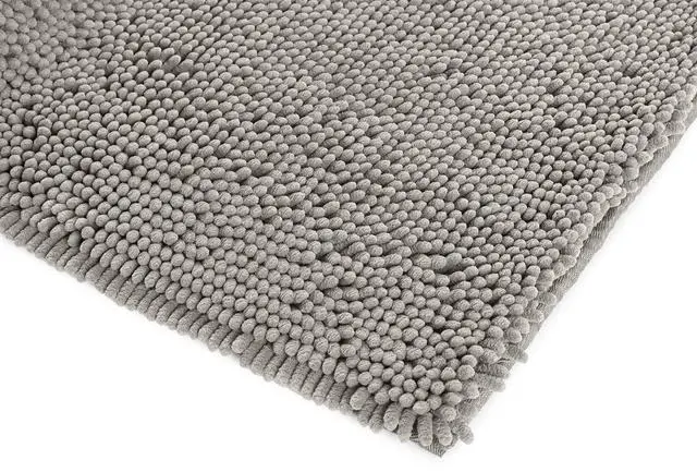 Alt view image 5 of 6 - Amazon Basics Platinum Bathroom Rug Mat, Ultra Absorbent Plush Shag, Non-Slip, Quick Drying, Machine Washable, 21" x 34"
