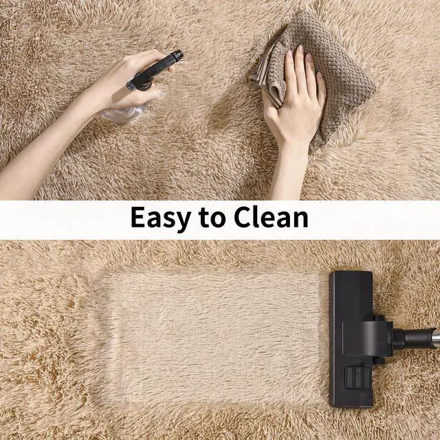 Alt view image 7 of 7 - Ailyei Soft Runner Rugs for Bedroom Hallways, 2x6 Beige Fluffy Shag Throw Area Rug Non Slip for Bedside Dorm, Long Shaggy Furry Carpet for Nursery Living Room