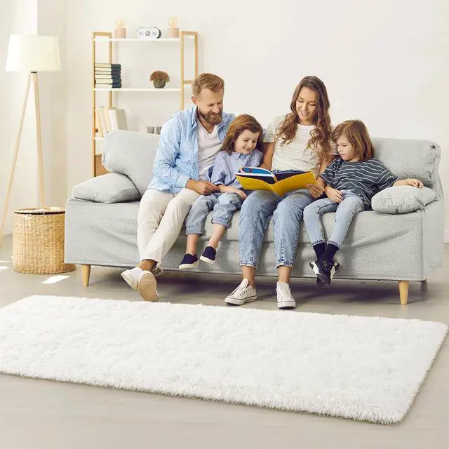 Alt view image 6 of 7 - BENRON Soft Runner Rugs for Bedroom 2x6, Washable Long Runners for Hallway Entryway Kitchen Dorm, Fluffy Throw Rug for Kids Girls Room Decor Photo Prop, Cream White