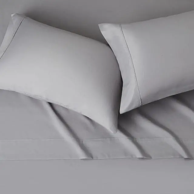 Alt view image 3 of 5 - Amazon Basics Lightweight Super Soft, Wrinkle-Free, Breathable Luxury Microfiber 4 Piece Bed Sheet Set with 14-Inch Deep Pockets, Full, Dark Gray, Solid