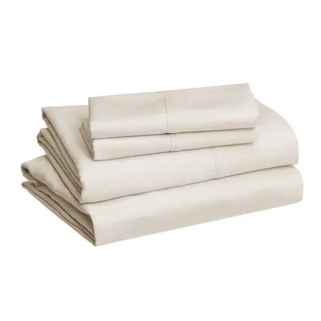 Alt view image 2 of 5 - Amazon Basics Lightweight, Wrinkle-Free, Breathable Microfiber 4-Piece Bed Sheet Set with 14-Inch Deep Pockets, Full, Beige, Solid