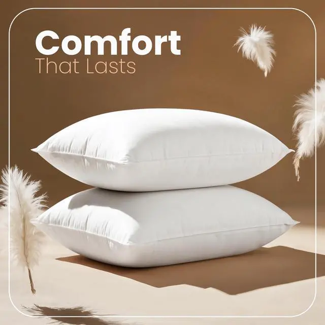 Alt view image 4 of 7 - Utopia Bedding 12x20 Pillow Inserts, Set of 2, White Indoor Decorative Throw Pillows for Bed, Sofa & Couch Soft, Supportive & Fluffy Cushion Inserts
