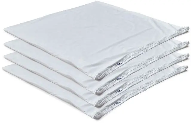 Main image of Kingnex 4 Pack Waterproof Down Feather Proof Pillow Protectors with Zipper 20x20 Zippered Pillow Covers for Square Throw Pillow