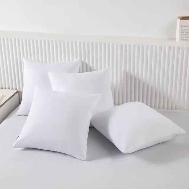Alt view image 7 of 7 - Kingnex 4 Pack Waterproof Down Feather Proof Pillow Protectors with Zipper 20x20 Zippered Pillow Covers for Square Throw Pillow