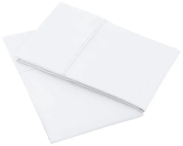Alt view image 4 of 4 - Amazon Basics 400 Thread Count Cotton Pillowcases, Standard, 30" L x 20" W, White - Set of 2, Pillows Not Included
