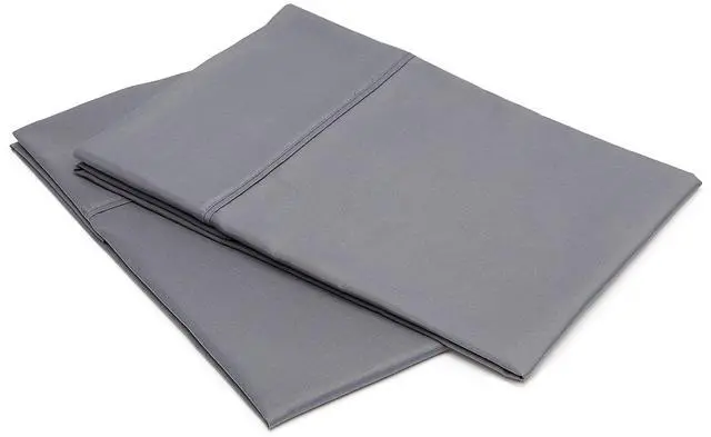 Alt view image 2 of 4 - Standard Pillowcases Set of 2 - Lightweight, Super Soft Easy Care Microfiber, Dark Gray, 30" L x 20" W, Pillows Not Included