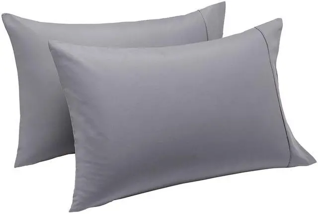 Alt view image 3 of 4 - Standard Pillowcases Set of 2 - Lightweight, Super Soft Easy Care Microfiber, Dark Gray, 30" L x 20" W, Pillows Not Included