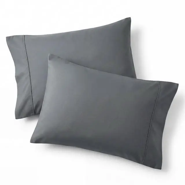 Main image of Bedsure Pillow Cases Queen Set of 2 - Dark Grey Double Brushed Microfiber Pillowcases 2 Pack, Super Soft Cooling Pillow Case Covers with Envelope Closure for Kids, Wrinkle, Fade Resistant, 20x30