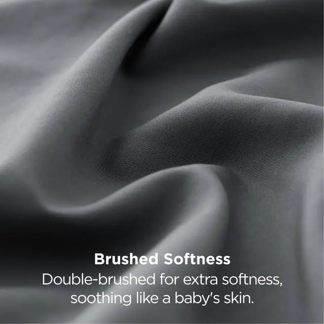 Alt view image 2 of 7 - Bedsure Pillow Cases Queen Set of 2 - Dark Grey Double Brushed Microfiber Pillowcases 2 Pack, Super Soft Cooling Pillow Case Covers with Envelope Closure for Kids, Wrinkle, Fade Resistant, 20x30