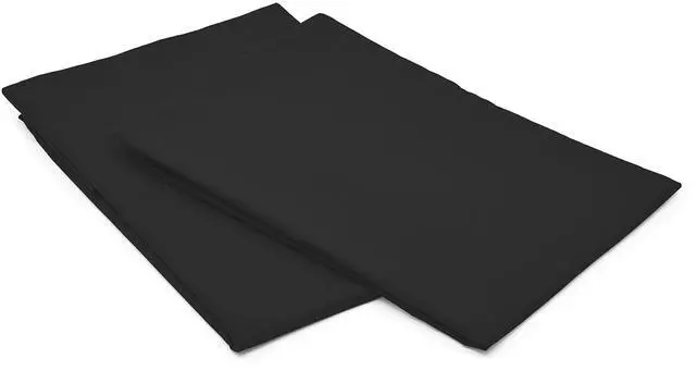 Alt view image 2 of 4 - Standard Pillowcases Set of 2 - Lightweight, Super Soft Easy Care Microfiber, Black, 30" L x 20" W, Pillows Not Included