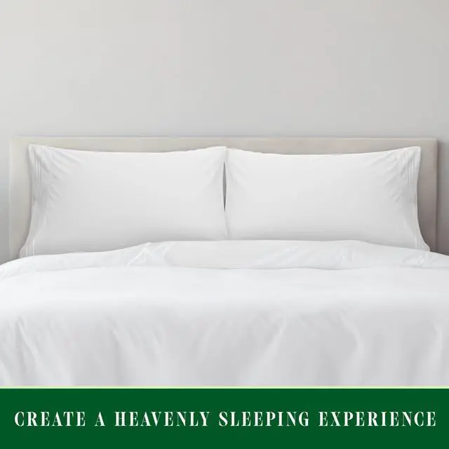 Alt view image 3 of 7 - Elegant Comfort Luxury Ultra-Soft 2-Piece Pillowcase Set - 1500 Premium Hotel Quality Microfiber Double Brushed - Wrinkle Resistant, King Size, White