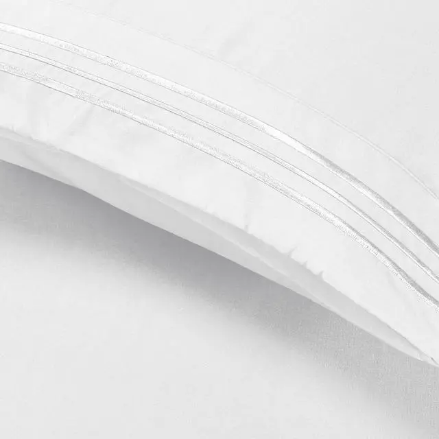 Alt view image 4 of 7 - Elegant Comfort Luxury Ultra-Soft 2-Piece Pillowcase Set - 1500 Premium Hotel Quality Microfiber Double Brushed - Wrinkle Resistant, King Size, White