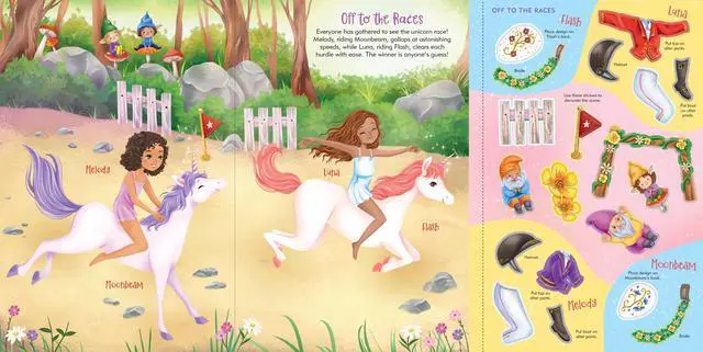 Alt view image 3 of 7 - Unicorns Sticker Doll Dress-Up Book