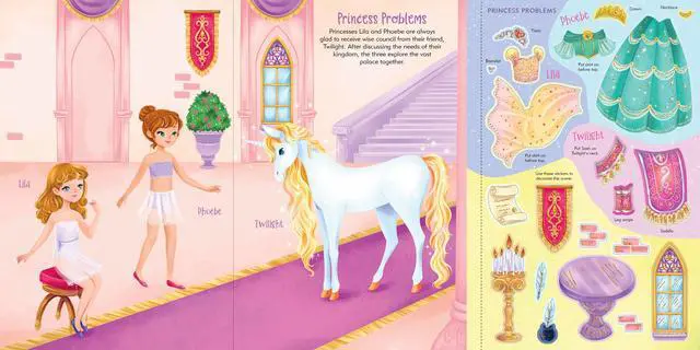 Alt view image 7 of 7 - Unicorns Sticker Doll Dress-Up Book