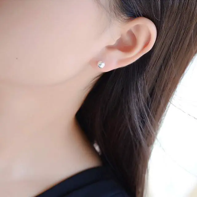 Alt view image 5 of 6 - Small Silver Stud Earrings for Women: Hypoallergenic Sterling Silver Round Ball Stud Earrings for Multiple Piercing 5 Pairs Cute Earrings Set 2mm 3mm 4mm 5mm 6mm