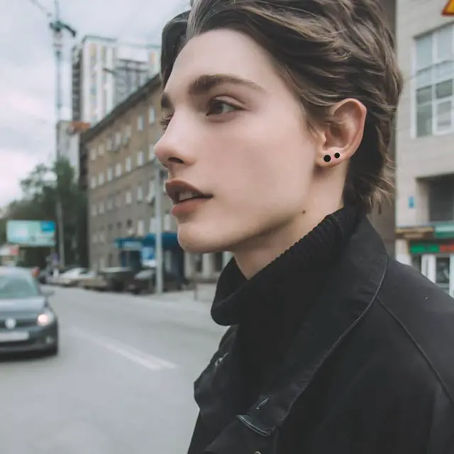Alt view image 7 of 7 - NEWITIN 10 Pairs Black Stud Earrings for Men Faux Gauges Earring Hypoallergenic Earring Ear Tunnel Stainless Steel Dot Earrings for Men Women, 18G Round Ear Studs 3mm-14mm