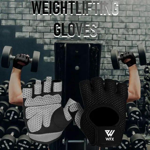 Alt view image 6 of 7 - WESTWOOD FOX Weight Lifting Gloves for Men Women Gym Gloves with Wrist Wrap Support for Workout Training Exercise Fitness Hanging, Pull ups for Dumbbell, Cycling (Blacks, Medium)