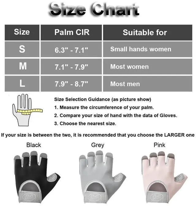 Alt view image 6 of 7 - SUJAYU Workout Gloves for Women & Men, Anti-Slip Fingerless Gloves for Weightlifting & Cycling, Pink, Medium