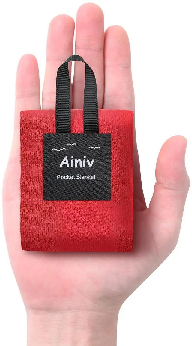 Main image of Ainiv Picnic Blanket, Mini Pocket Beach Mat 27.5 x 43.3IN (1-2 People) Foldable, Lightweight Waterproof Sand Free, Foldable Thin Ground Sheet for Outdoor Camping Hiking Travel - with Hand Strap