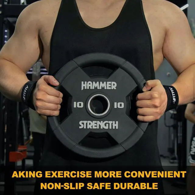 Alt view image 5 of 7 - FITFIV Lifting Straps for Weightlifting, Lifting Wrist Straps for Gym Strength Training, Neoprene-padded Wrist Cushion - Men & Women