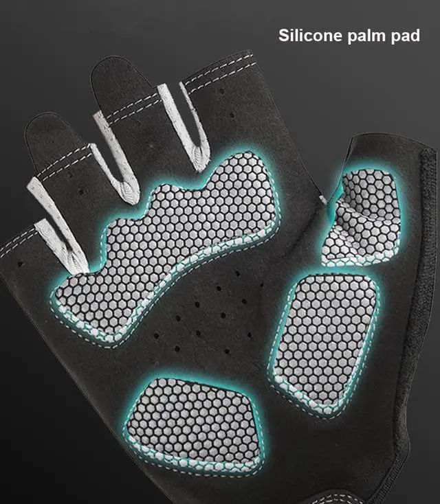 Alt view image 2 of 7 - INOGIH Half-Finger Workout Gloves for Men and Women - Anti Slip Exercise Gloves for Weight Lifting, Cycling, Gym, Training