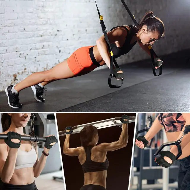 Alt view image 5 of 6 - RYMNT Minimal Weight Lifting Gloves,Short Micro Workout Gloves Grip Pads with Full Palm Protection & Extra Grip for Men Women Weightlifting,Gym,Exercise Training.BK-Medium
