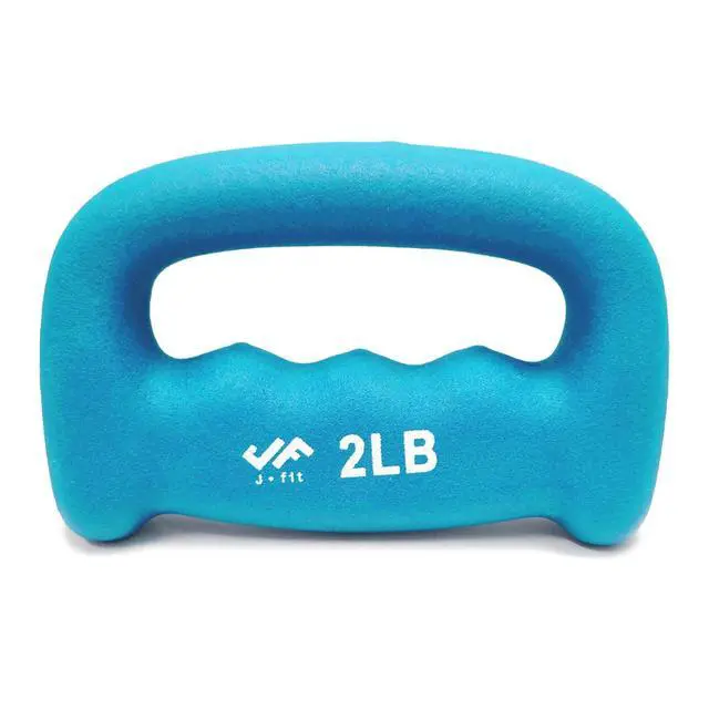 Alt view image 6 of 6 - JFIT Neoprene D-Grip Dumbbell Weight, 2LB, 2 Pound