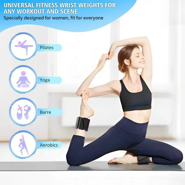 Alt view image 2 of 7 - T98 Wrist & Ankle Weights for Women Men, Wearable Wrist Weights Set of 2(1Lbs Each), Adjustable Arm Leg Bracelet Weights for Strength Training, Aerobics, Barre, Suit for Home Outdoor Workout