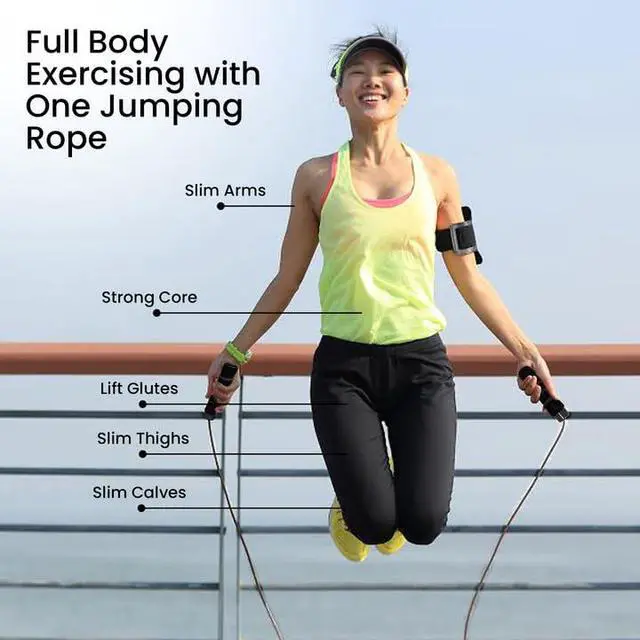 Alt view image 6 of 6 - Limm Adjustable Jump Rope for Workout - All-Purpose Exercise Jump Rope Kids & Adults Love with Tangle-Free, Comfortable Foam Handles - Best Slimming, Cardio & Endurance Training