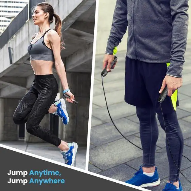 Alt view image 5 of 6 - Limm Adjustable Jump Rope for Workout - All-Purpose Exercise Jump Rope Kids & Adults Love with Tangle-Free, Comfortable Foam Handles - Best Slimming, Cardio & Endurance Training