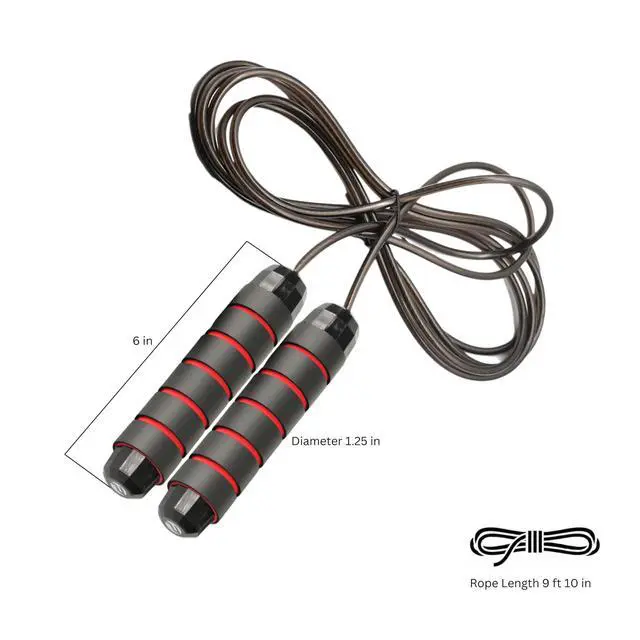 Alt view image 4 of 6 - Limm Adjustable Jump Rope for Workout - All-Purpose Exercise Jump Rope Kids & Adults Love with Tangle-Free, Comfortable Foam Handles - Best Slimming, Cardio & Endurance Training