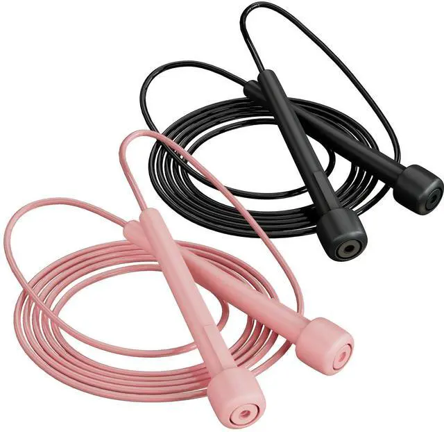 Main image of POCFOINY 2 Pack Jump Rope for Fitness, Speed Rope Skipping Rope for Men and Women, Jumping Rope for Workout, Tangle-Free PVC Long Jump Rope Set, Adjustable Exercise Jumping Rope Boxing for Adult
