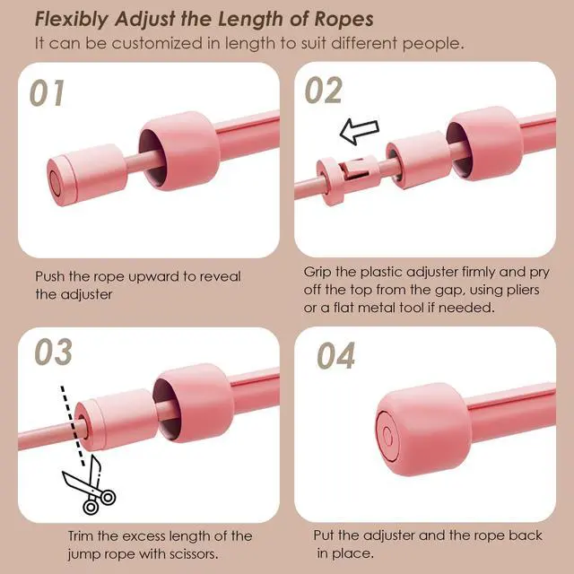 Alt view image 5 of 7 - POCFOINY 2 Pack Jump Rope for Fitness, Speed Rope Skipping Rope for Men and Women, Jumping Rope for Workout, Tangle-Free PVC Long Jump Rope Set, Adjustable Exercise Jumping Rope Boxing for Adult