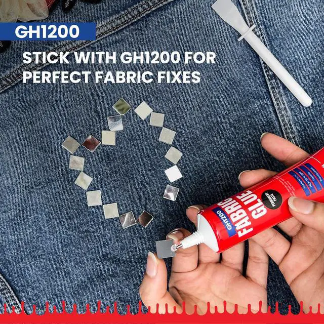 Alt view image 7 of 7 - Fabric Glue Permanent (10 ML x 8), Fabric Glue for Clothing Permanent Washable for Rhinestones, Patches, Clothes, Denim, Leather, Polyester, Fabrics, Doll Repair, Flannel, Cotton & More