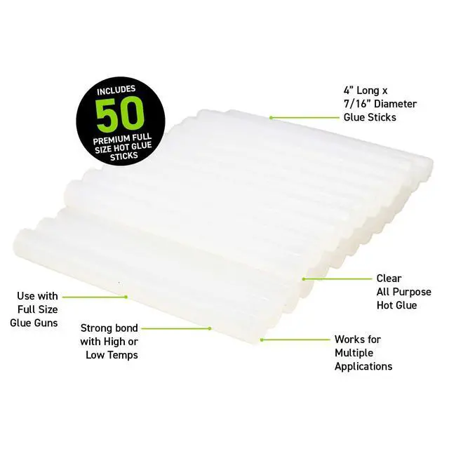 Alt view image 6 of 7 - Surebonder Full Size Hot Glue Sticks 50-Pack, Clear, Non-Toxic, Multi-Temp, 4-Inch x 0.43-Inch for Full Size Glue Guns, DIY, Arts, Crafts & Home Repairs