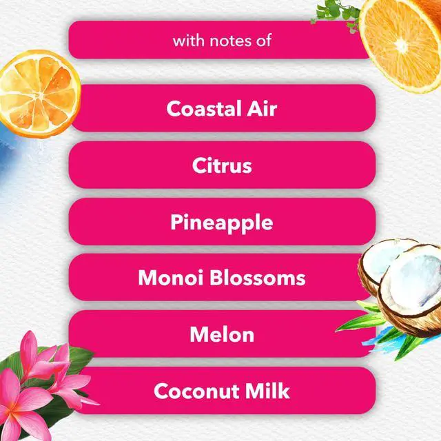 Alt view image 4 of 6 - Glade PlugIns Refills Air Freshener, Exotic Tropical Blossoms & Coastal Sunshine Citrus, Scented and Essential Oils for Home and Bathroom, 0.67 Fl Oz, 5 Count