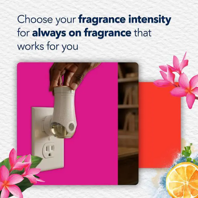 Alt view image 6 of 6 - Glade PlugIns Refills Air Freshener, Exotic Tropical Blossoms & Coastal Sunshine Citrus, Scented and Essential Oils for Home and Bathroom, 0.67 Fl Oz, 5 Count