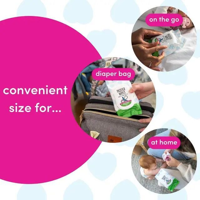 Alt view image 3 of 7 - Dapple Baby Pacifier Wipes for Infants and Toddlers - (3 Pack) 40 Count - Fragrance-Free, Hypoallergenic & Food-Grade - Diaper Bag Essentials