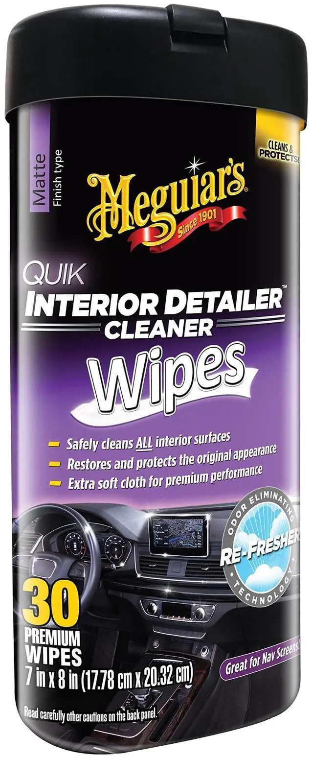 Main image of Meguiar's Quik Interior Detailer Wipes - This Non-Greasy Formula Cleans and Protects All Interior Surfaces - All Surface Car Wipes with UV Protection,Car Interior Cleaning, 30 Count